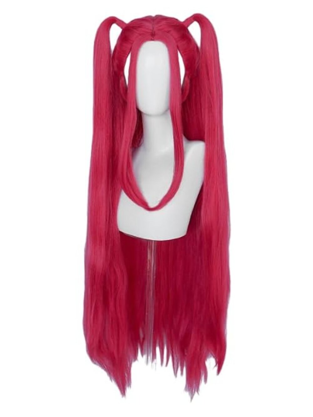 Women's Rose Red Synthetic Fiber Cosplay Halloween Costume Double Braid Wigs